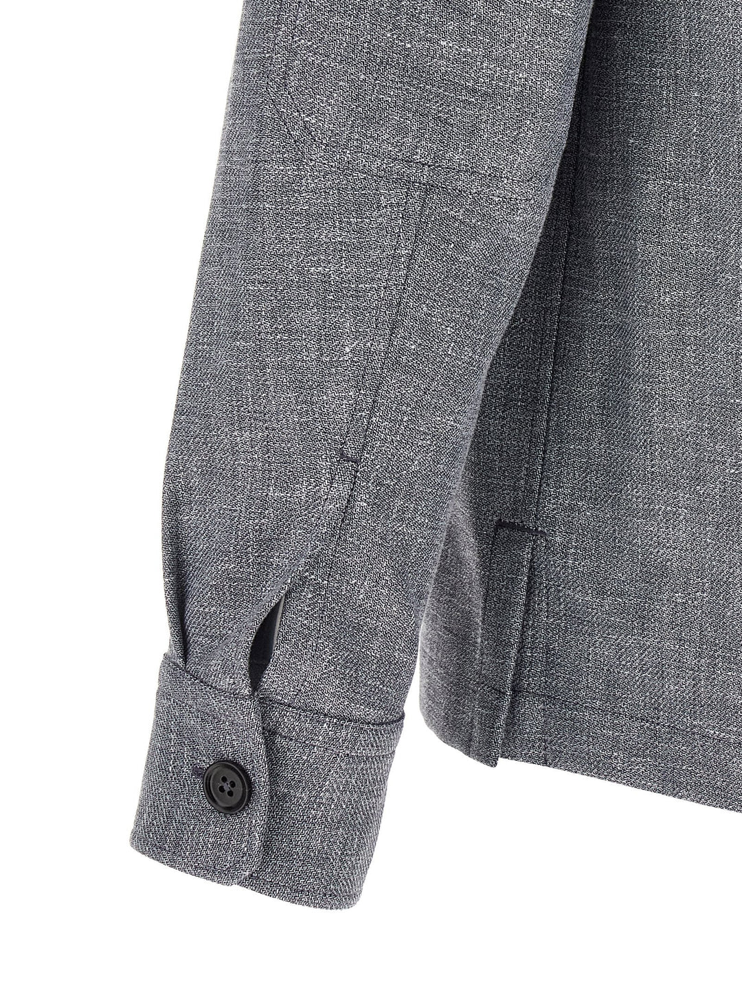 Zegna Blue Linen Blouse