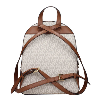 Michael Kors Beige Backpack 35S2G8TB2BVANILLA with Logo and Adjustable Straps