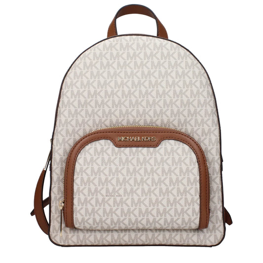 Michael Kors Beige Backpack 35S2G8TB2BVANILLA with Logo and Adjustable Straps