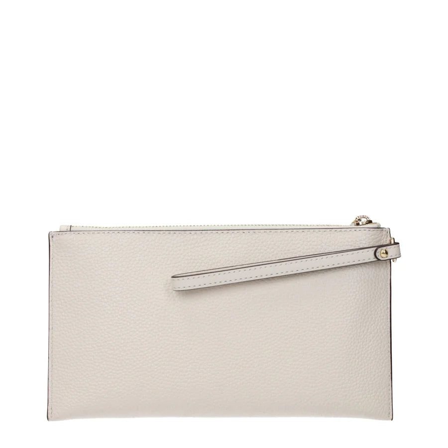 Michael Kors Beige Leather Clutch Bag