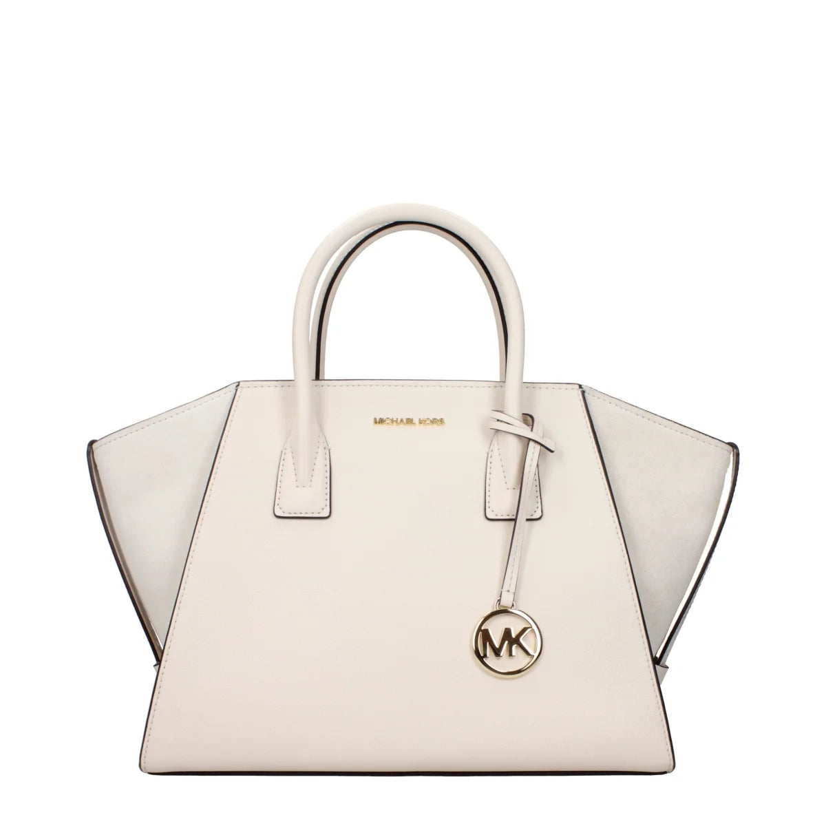 Michael Kors Beige Leather Handbag with Adjustable and Removable Straps