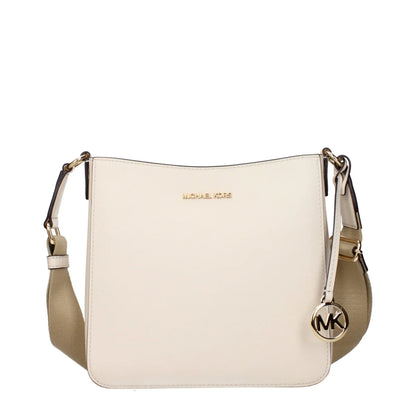 Michael Kors Beige Leather Shoulder Bag with Adjustable Strap