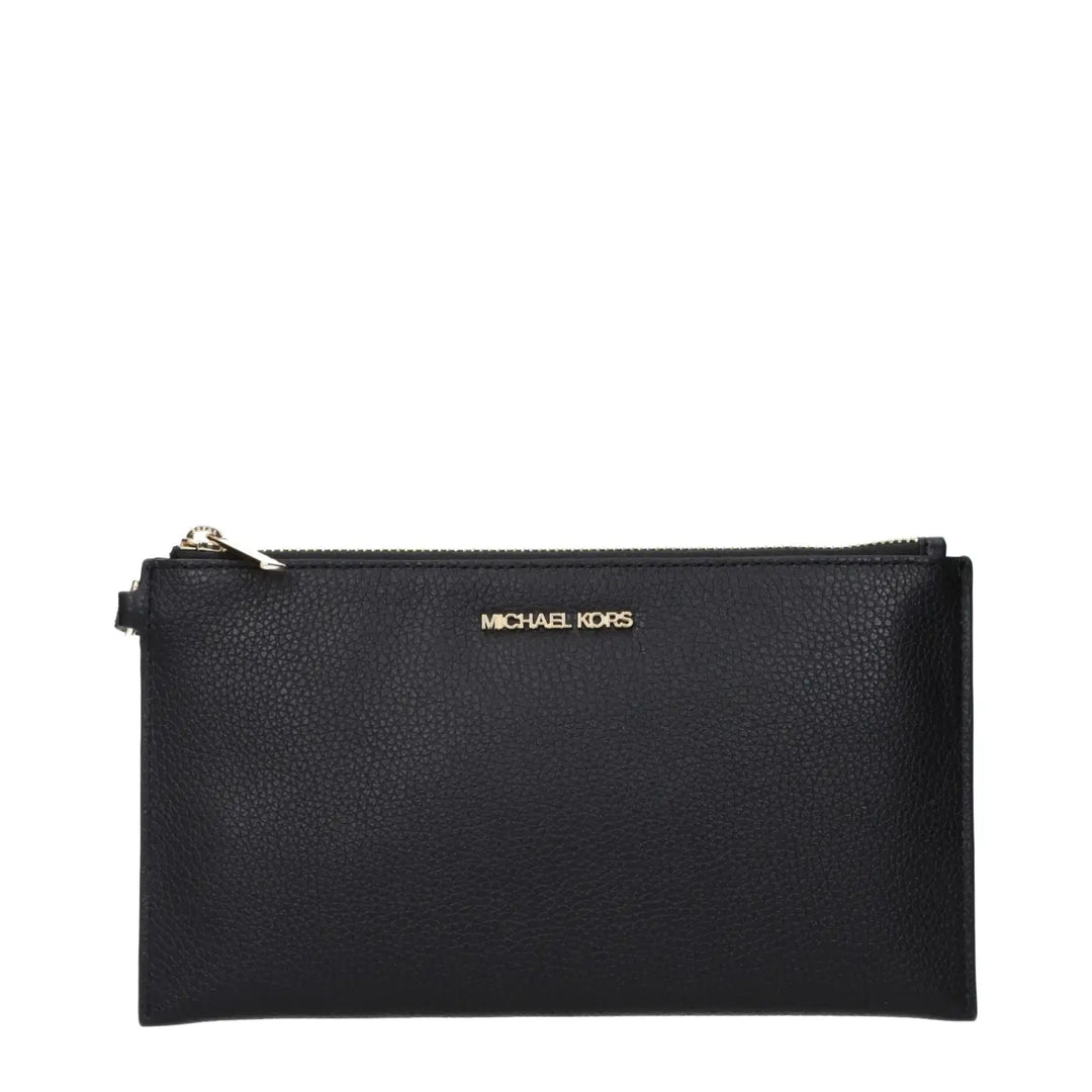 Michael Kors Black Leather Clutch Bag