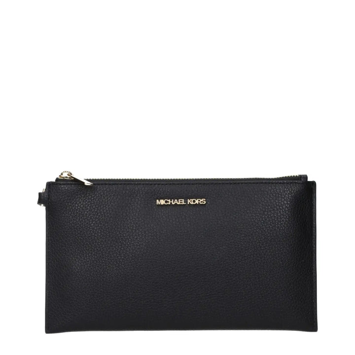 Michael Kors Black Leather Clutch Bag