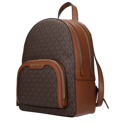 Michael Kors Brown Backpack with Logo and Adjustable Straps