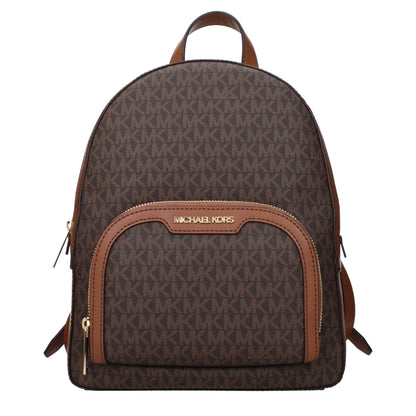 Michael Kors Brown Backpack with Logo and Adjustable Straps