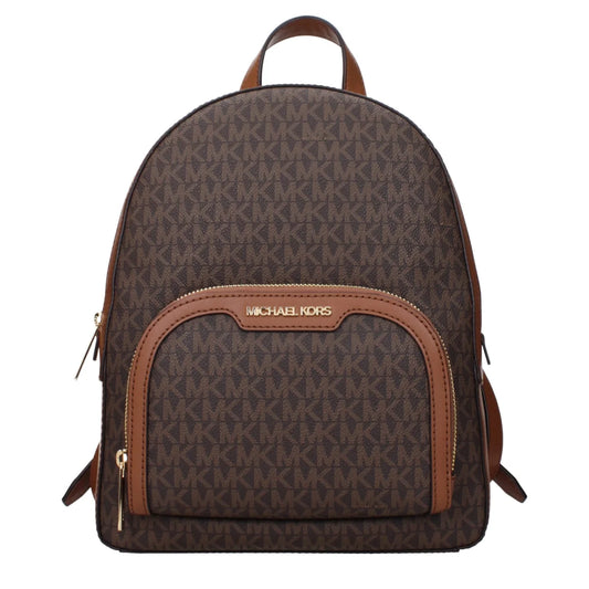 Michael Kors Brown Backpack with Logo and Adjustable Straps