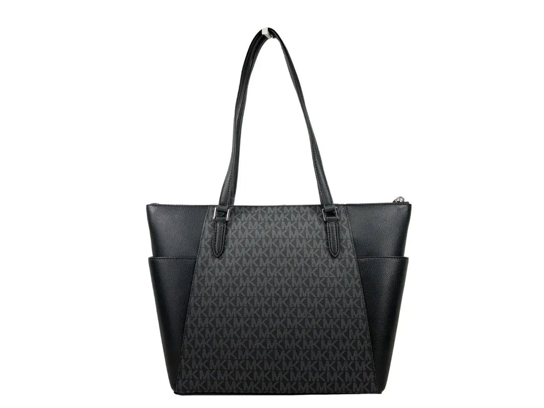 Michael Kors Charlotte Leather Top Zip Tote Bag
