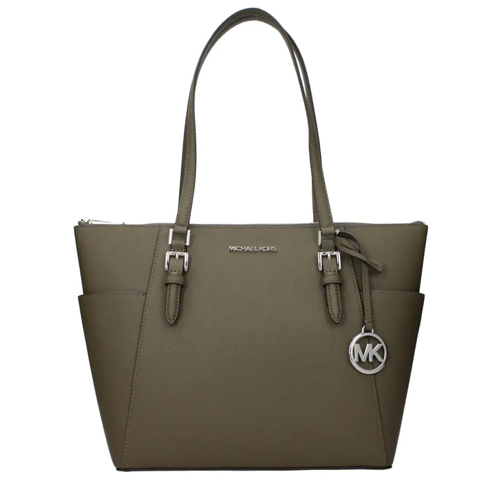 Michael Kors Green Leather Shoulder Bag