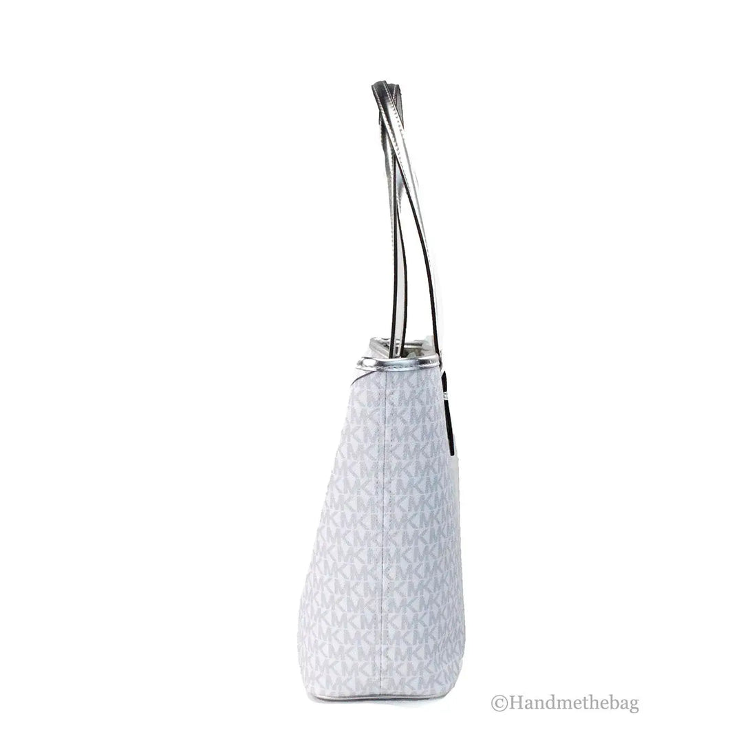 Michael Kors Jet Set Travel Girls Medium Signature Carryall Tote White Mk