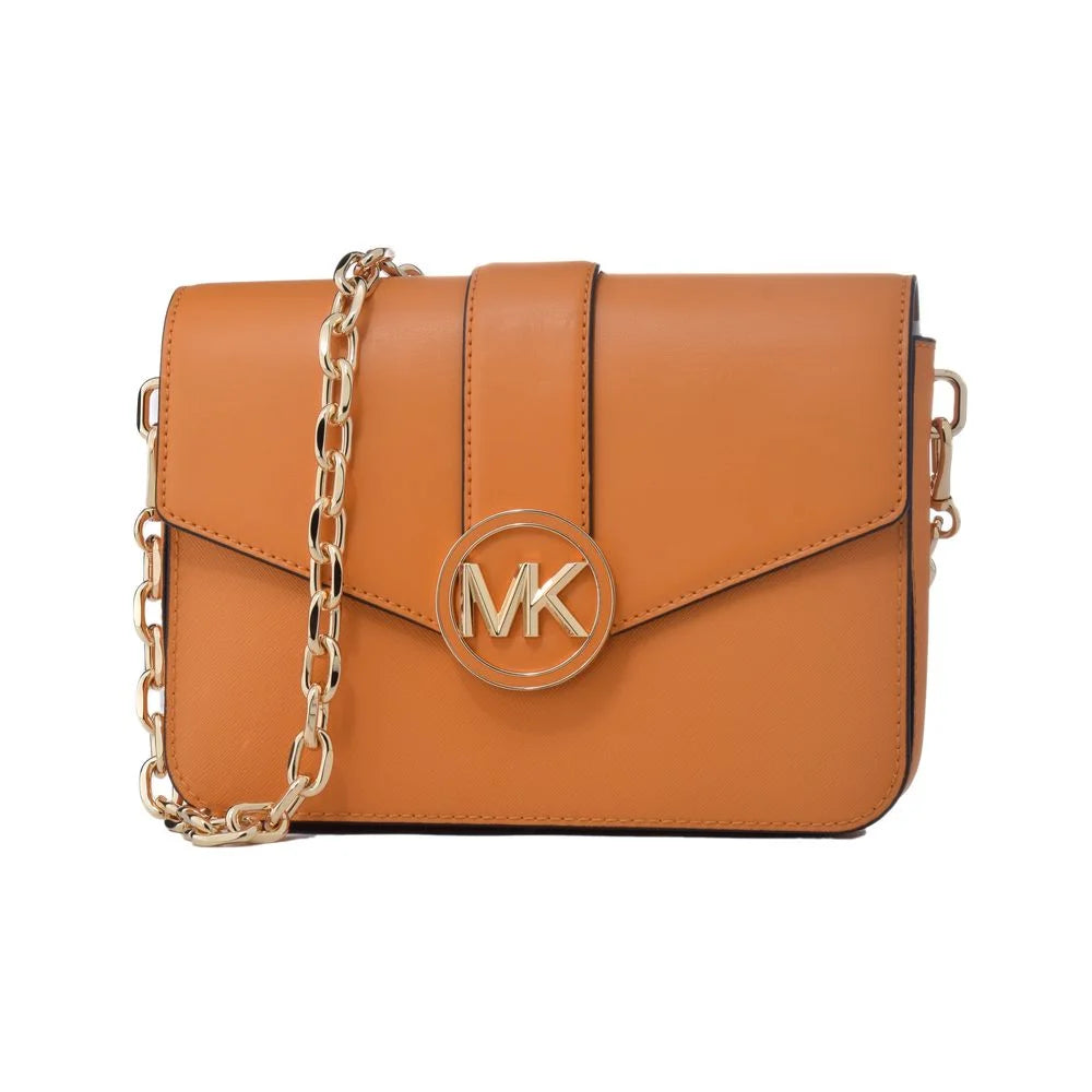 Michael Kors Leather Handbag Orange 23x5x17cm