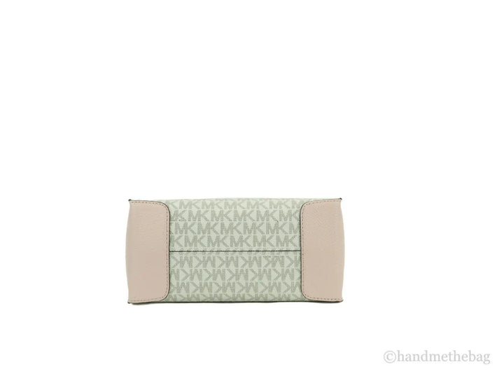 Michael Kors Mercer 35s1gm9m2b Medium Logo and Leather Accordion Crossbody Bag in Powder Blush Multi