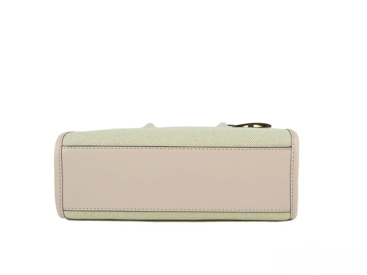 Michael Kors Mirella Small Powder Blush Canvas Shopper Crossbody Handbag Purse