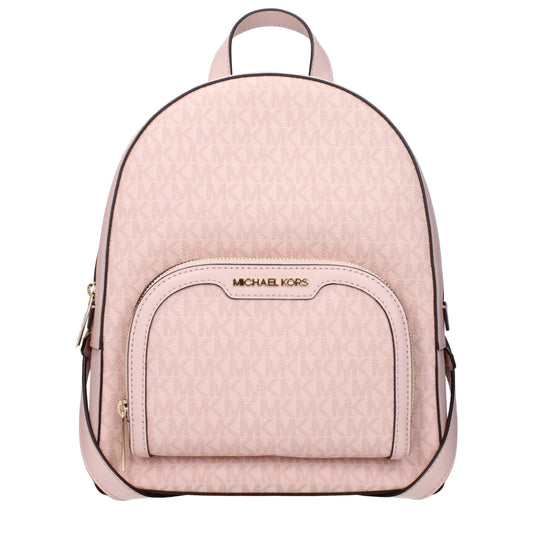 Michael Kors Pink Backpack with Adjustable Straps and Iconic Logo