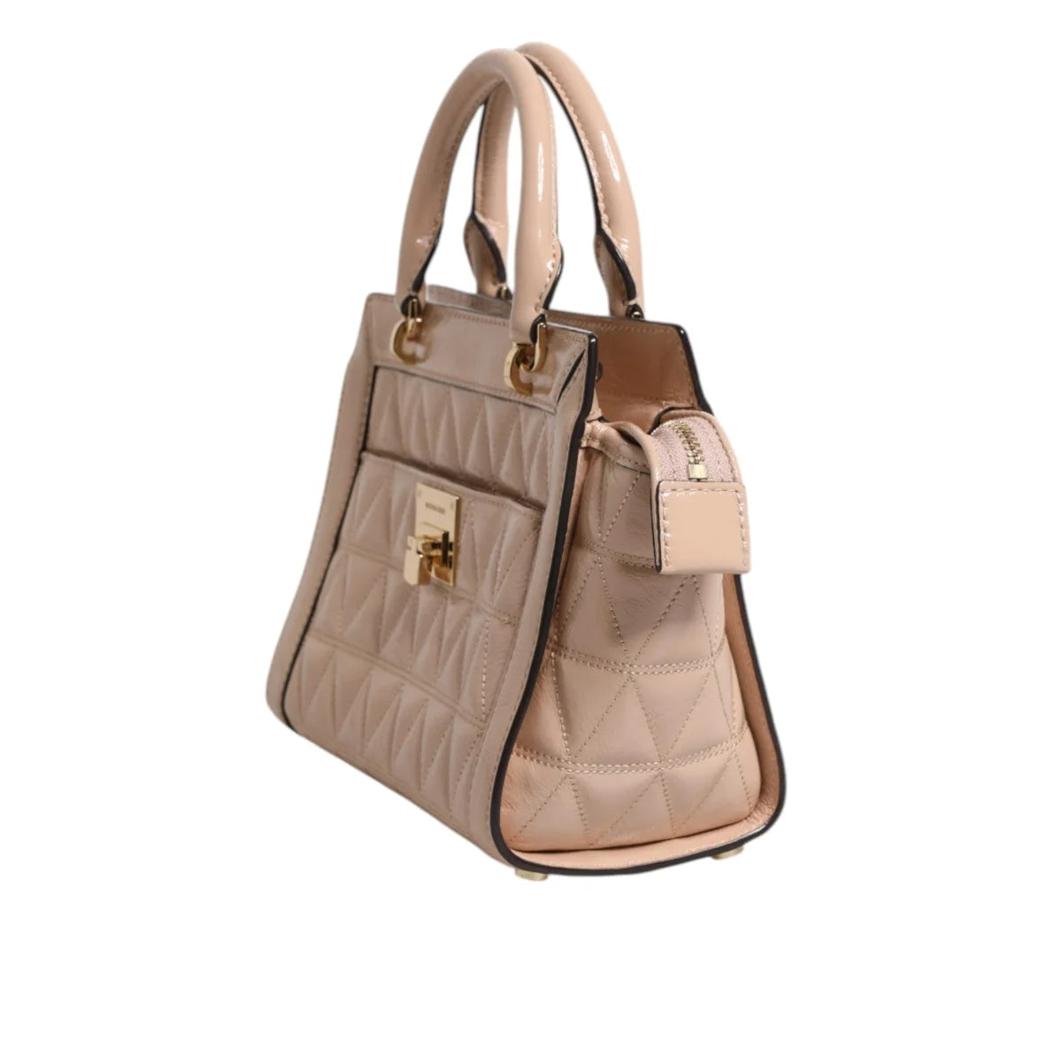 Michael Kors Vivianne Quilted Leather Messenger Bag Silver Hardware