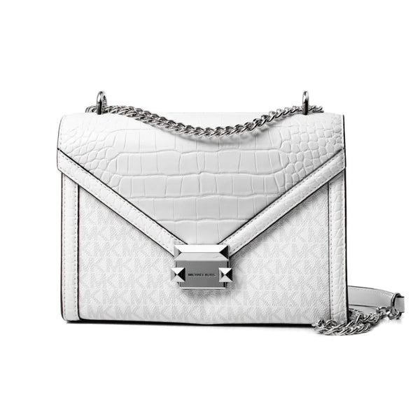 Michael Kors - White Canvas Crossbody Bag