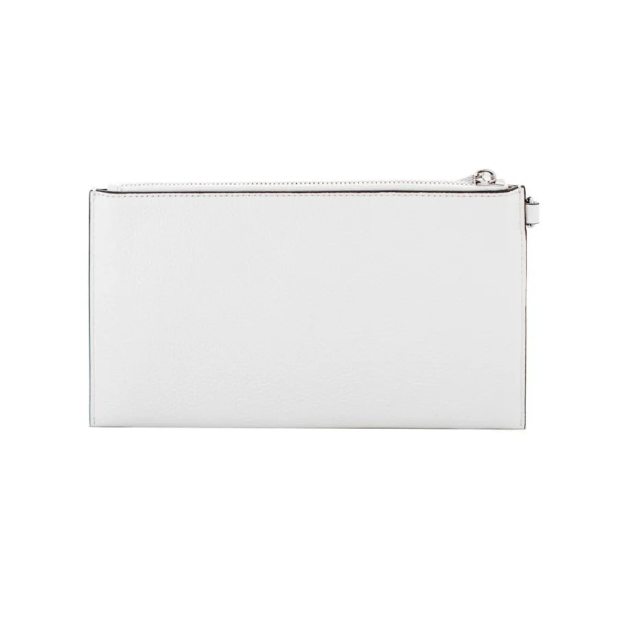 Michael Kors White Leather Clutch Bag