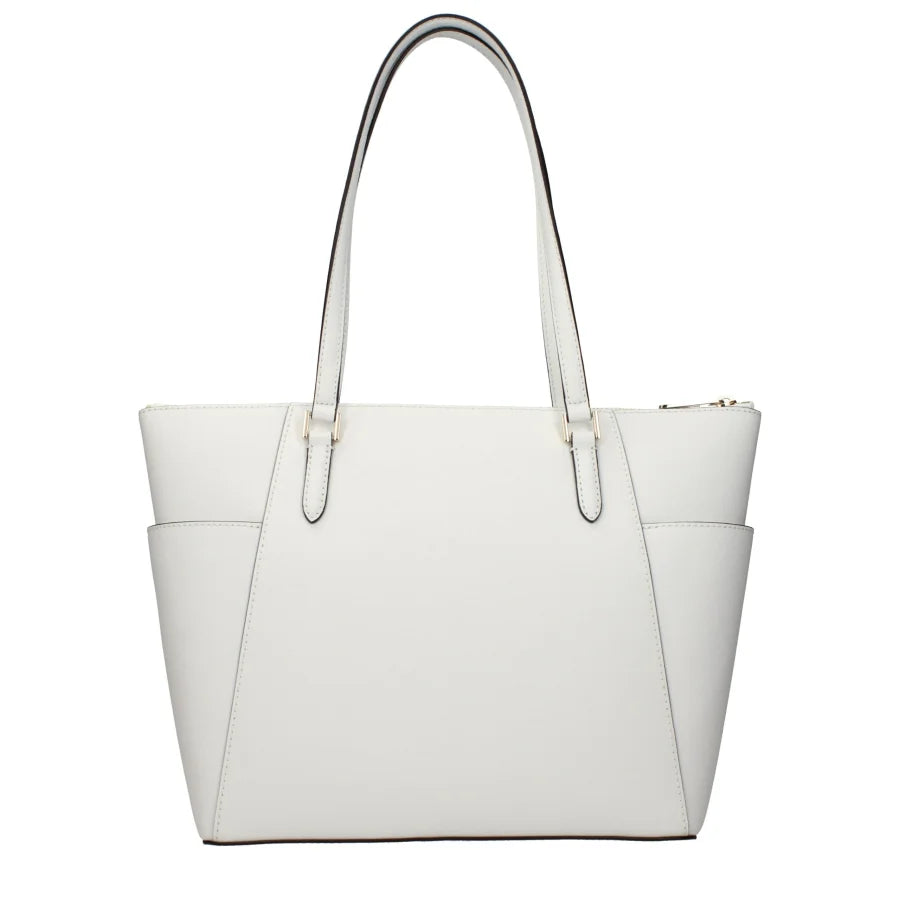 Michael Kors White Leather Shoulder Bag