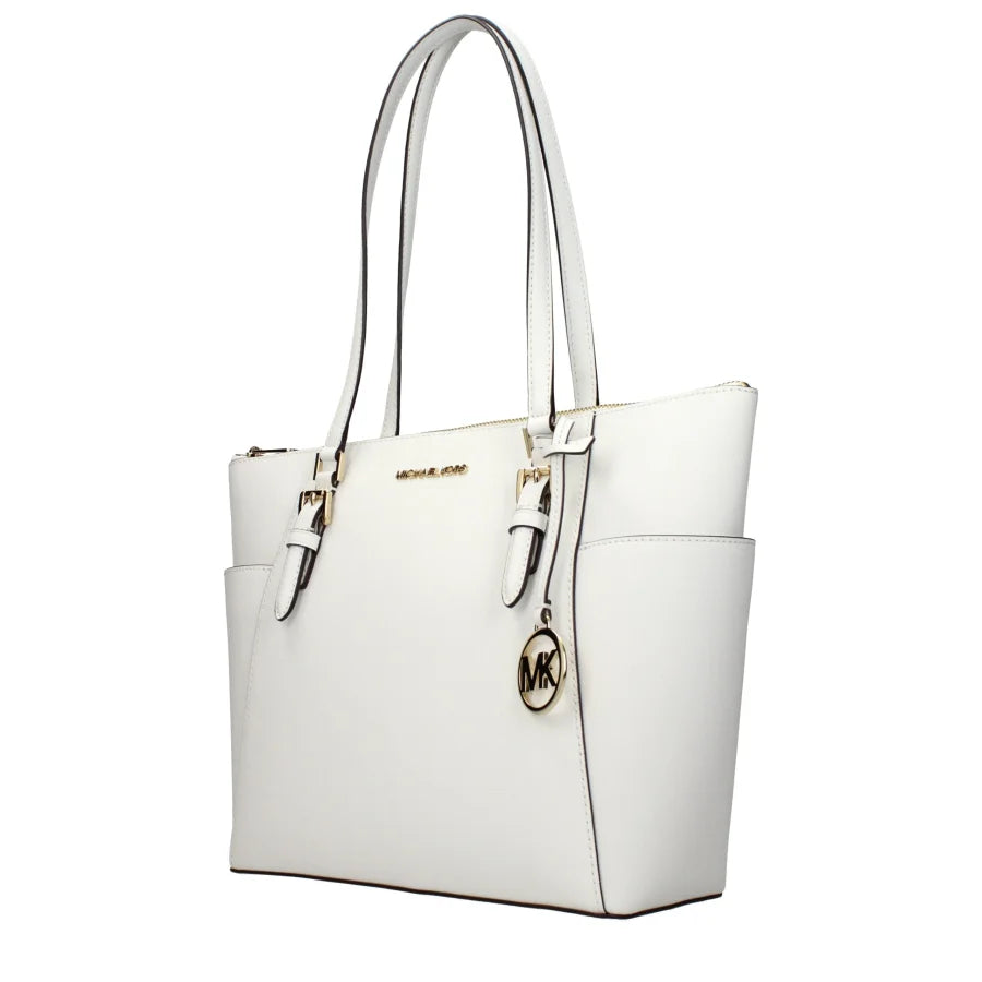 Michael Kors White Leather Shoulder Bag