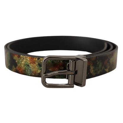 Military Green Gabbana Dress Belt by Dolce & Eye Catching Buckle