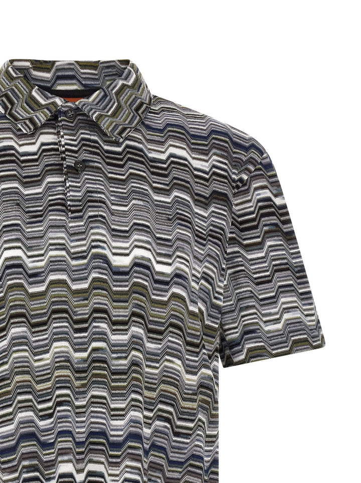Missoni Bicolor Cotton Polo Shirt