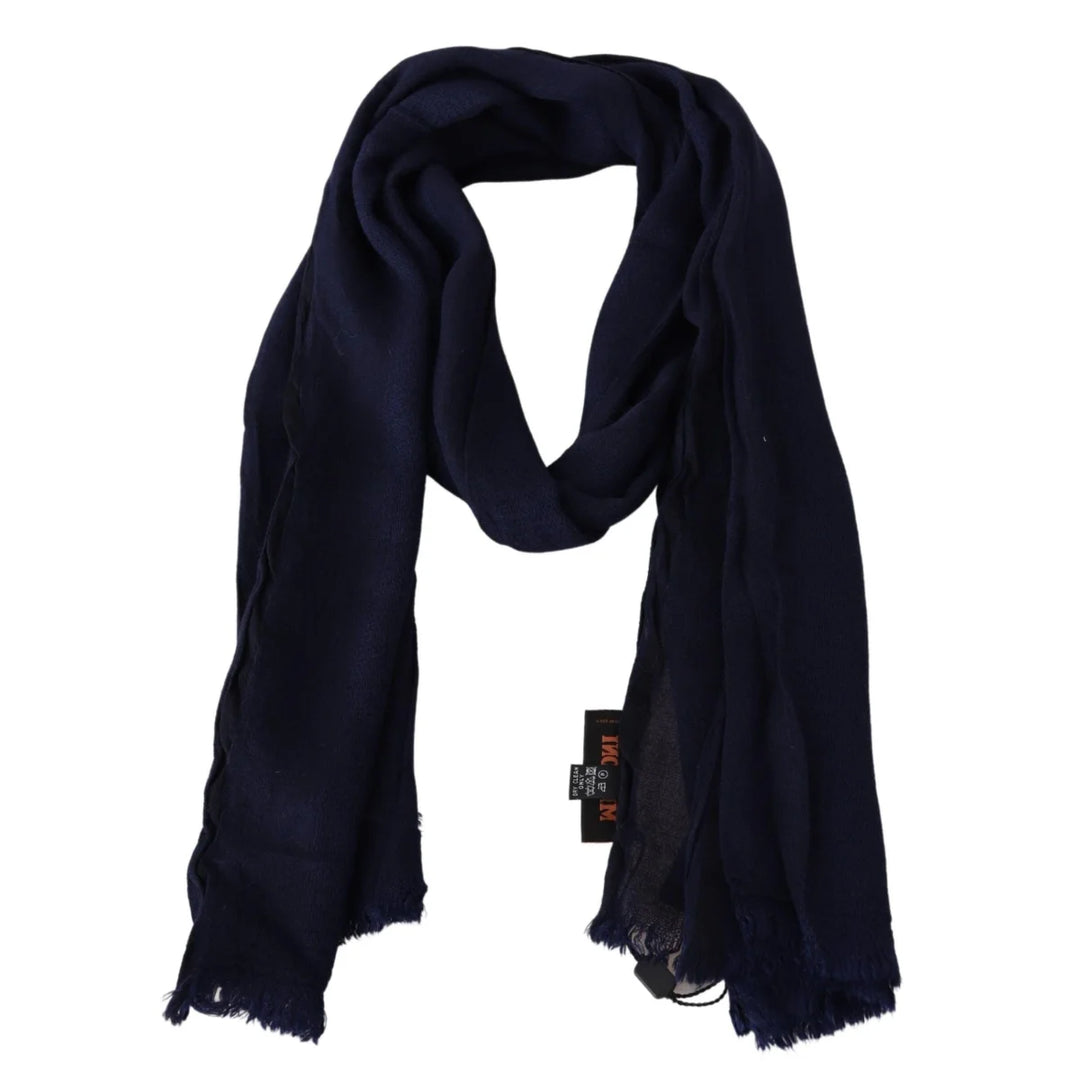 Missoni Blue Wool Knit Unisex Neck Wrap Scarf