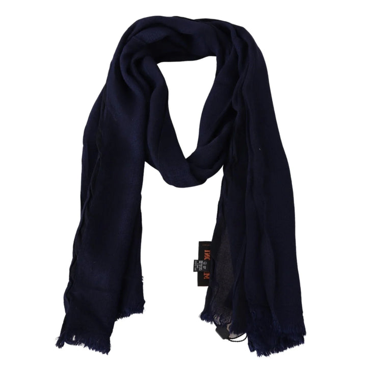 Missoni Blue Wool Knit Unisex Neck Wrap Scarf