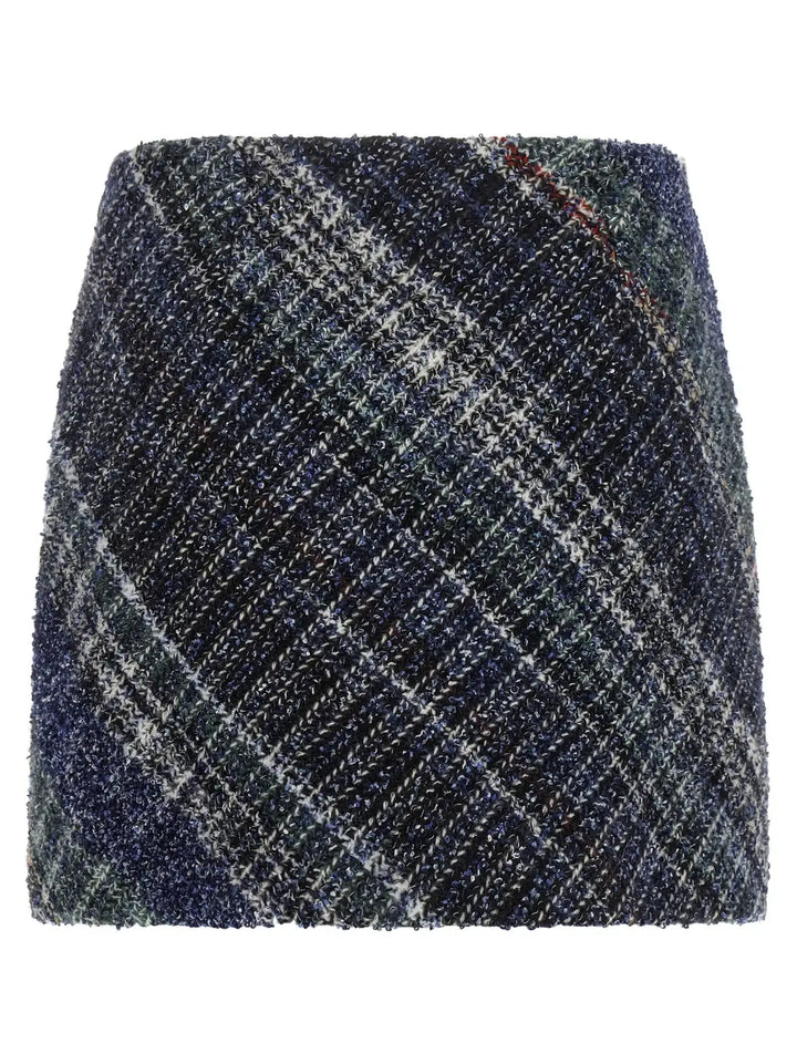 Missoni Blue Wool Long Skirt
