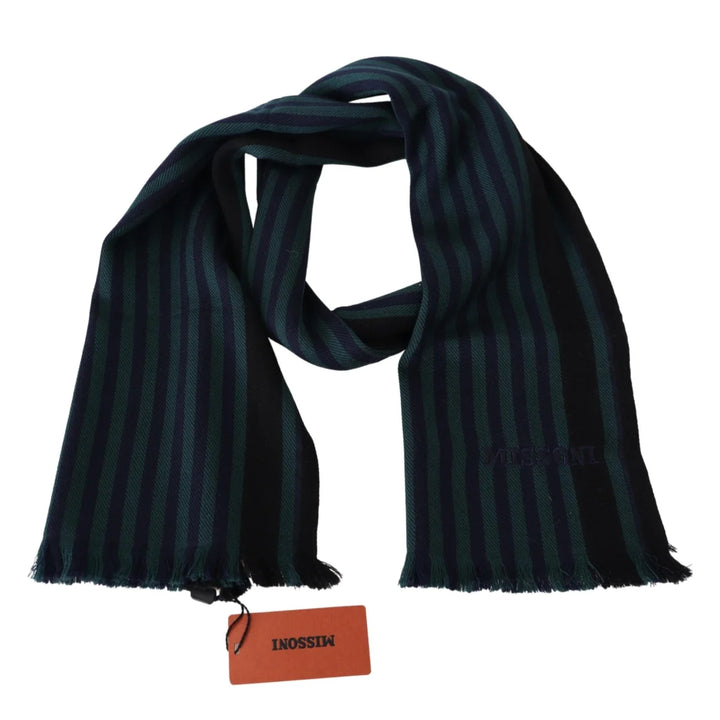 Missoni Multicolor Striped Wool Unisex Neck Wrap Shawl