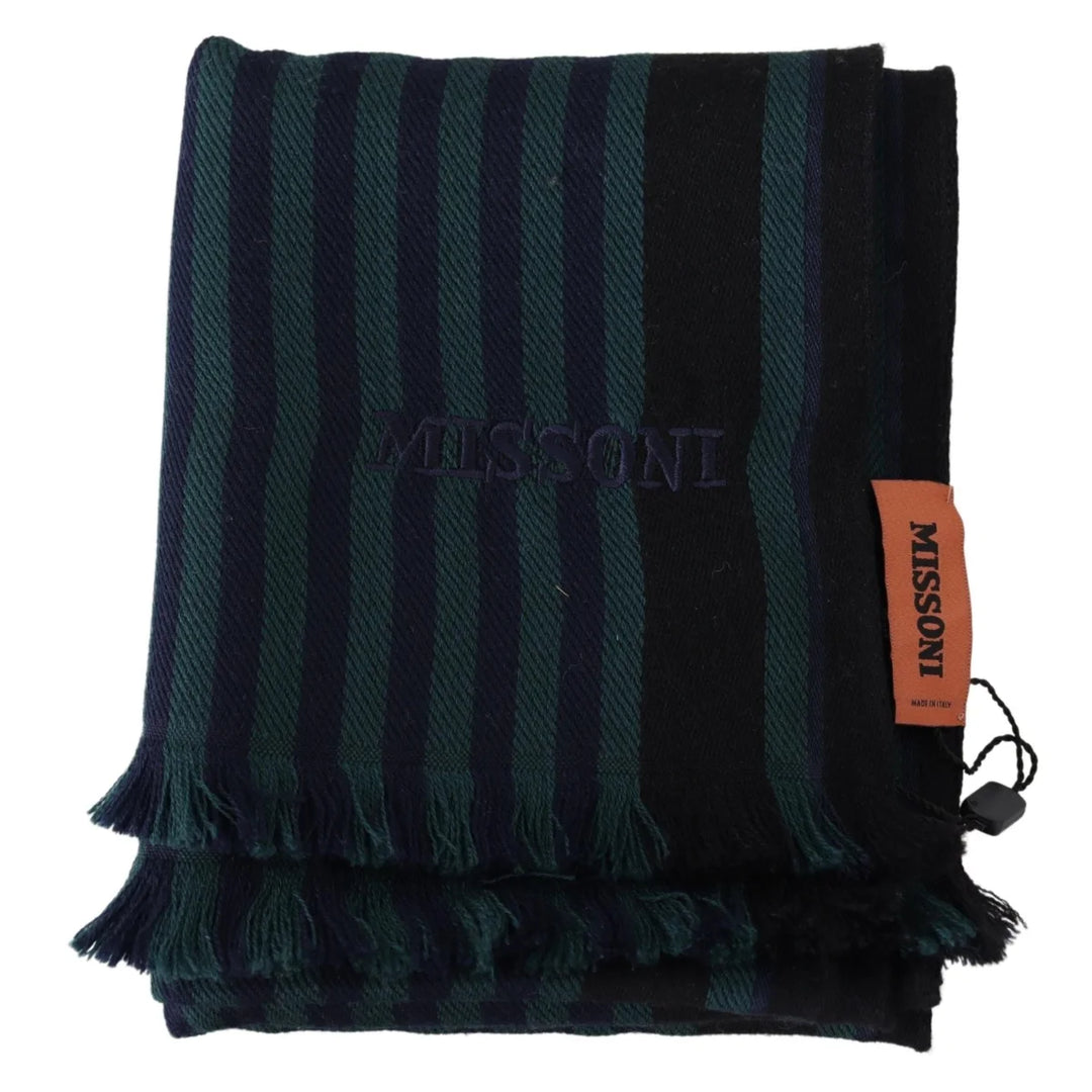 Missoni Multicolor Striped Wool Unisex Neck Wrap Shawl