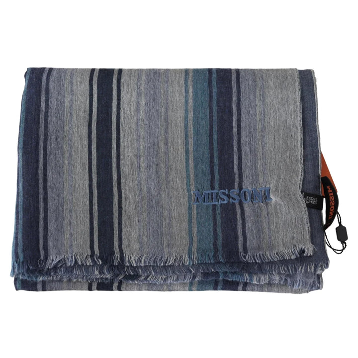 Missoni Multicolor Wool Striped Unisex Neck Wrap Shawl