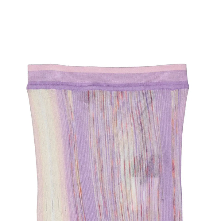 Missoni Purple Cotton Long Skirt