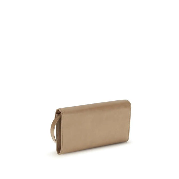 Women’s Miu Beige Calf Leather Bos Taurus Clutch Bag