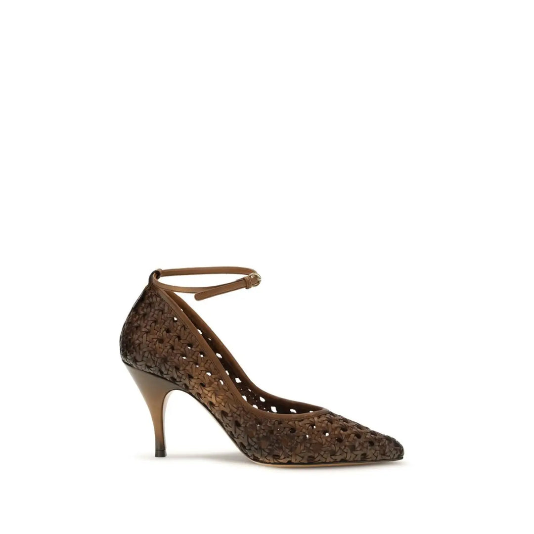 Women’s Miu Beige Calf Leather Bos Taurus High Heel Pumps