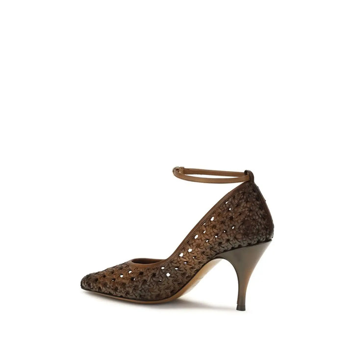 Women’s Miu Beige Calf Leather Bos Taurus High Heel Pumps