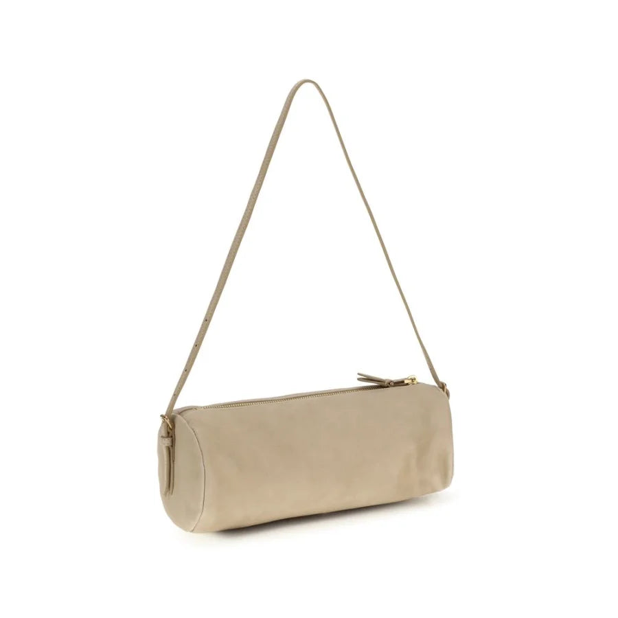 Miu Beige Calf Leather Bos Taurus Shoulder Bag