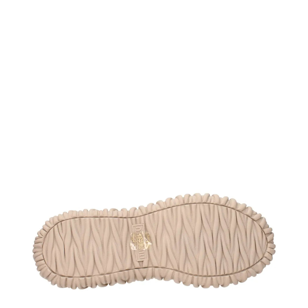 Miu Beige Fabric Sneakers