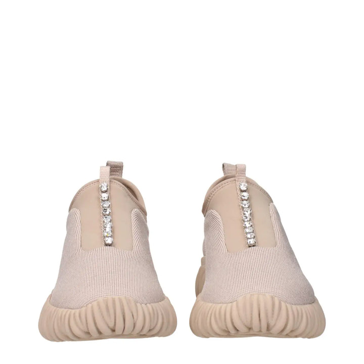 Miu Beige Fabric Sneakers