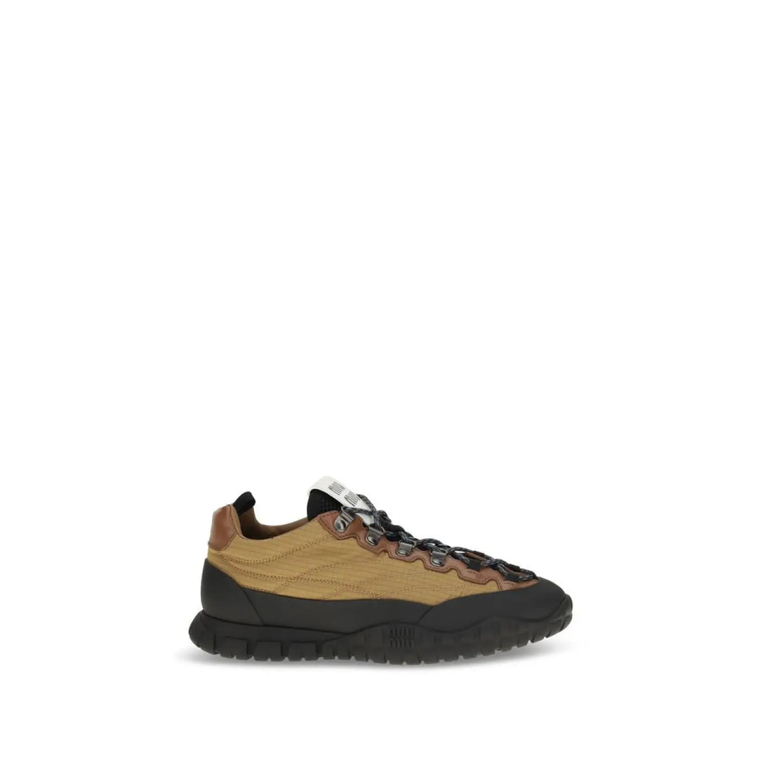 Miu Beige Polyamide Athletic Sneakers