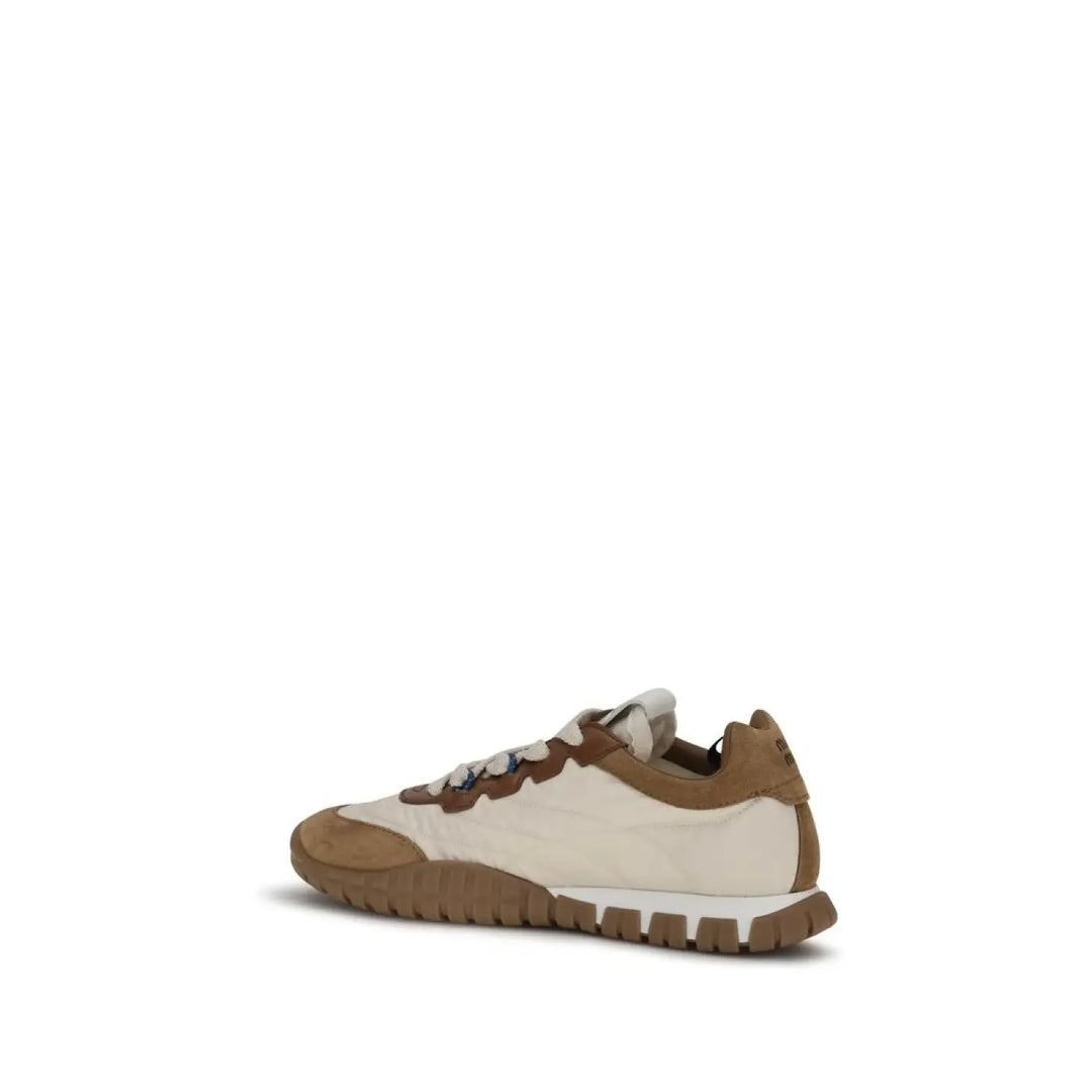 Miu Beige Polyamide Athletic Sneakers