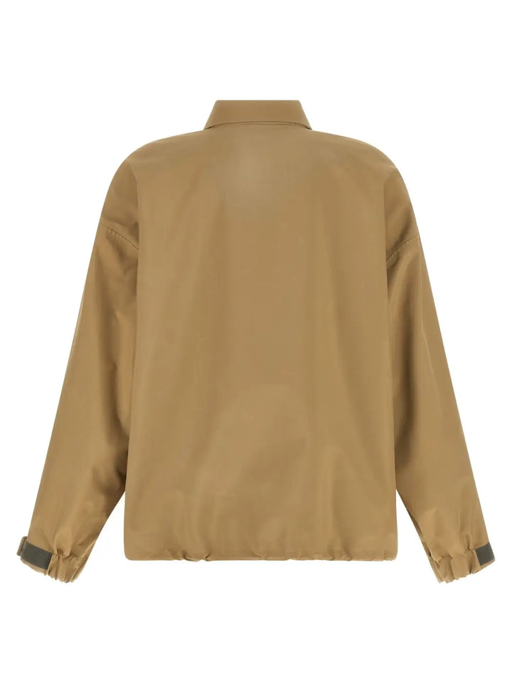 Miu Beige Recycled Polyester Shell Jacket