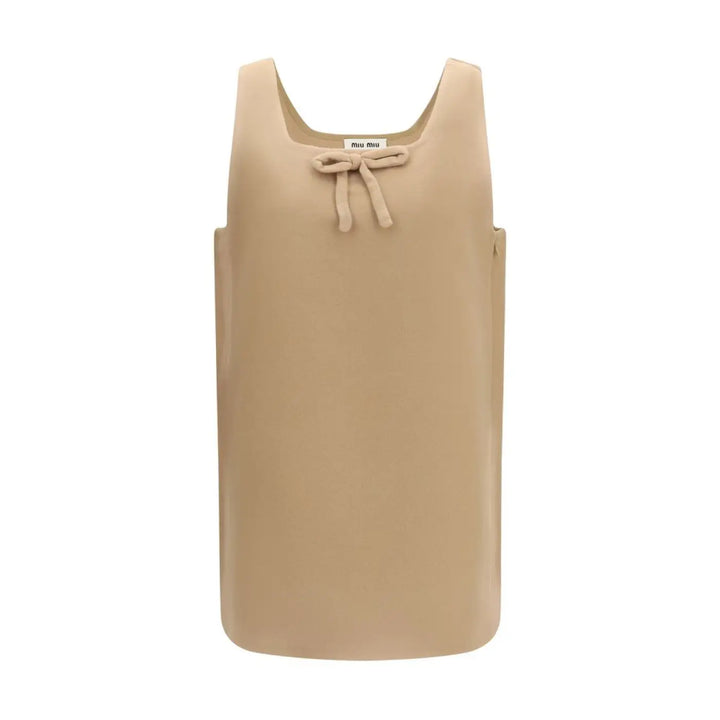 Miu Beige Wool Oves Aries Casual Dress