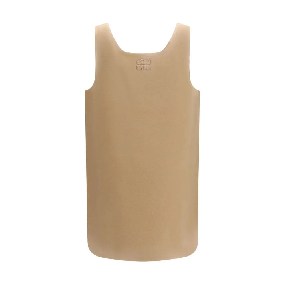 Miu Beige Wool Oves Aries Casual Dress