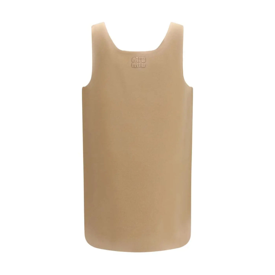 Miu Beige Wool Oves Aries Casual Dress