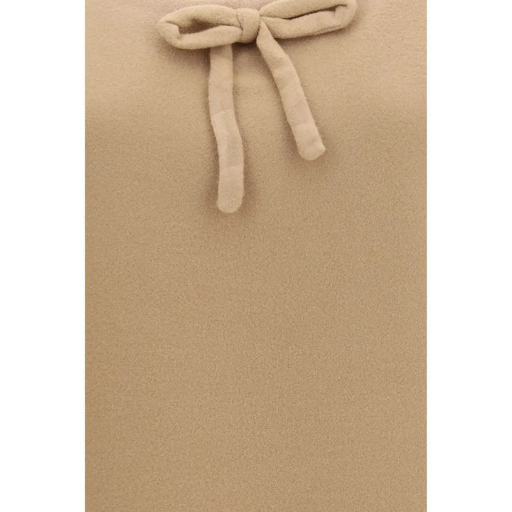 Miu Beige Wool Oves Aries Casual Dress