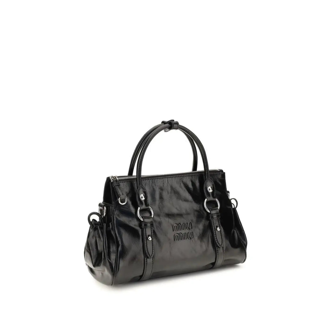 Women’s Miu Black Calf Leather Bos Taurus Handbag