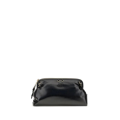 Miu Black Calf Leather Bos Taurus Shoulder Bag