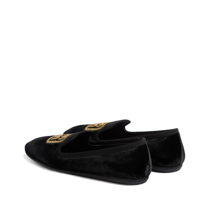 Miu Black Fabric Flats