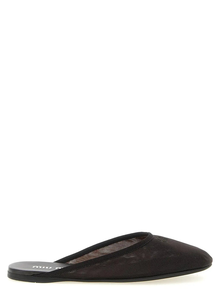 Women’s Miu Black Recycled Polyester Flats