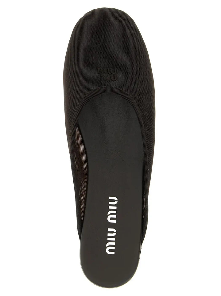 Women’s Miu Black Recycled Polyester Flats